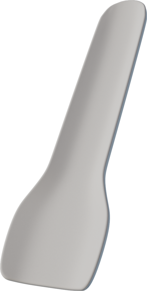 Molded paper ice cream spoon
