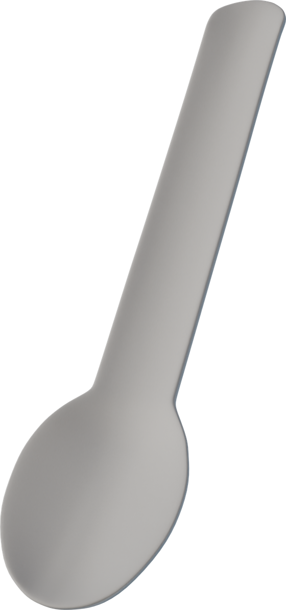 Molded paper spoon